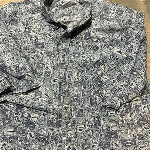 Columbia men’s short sleeve xlt in blue pattern